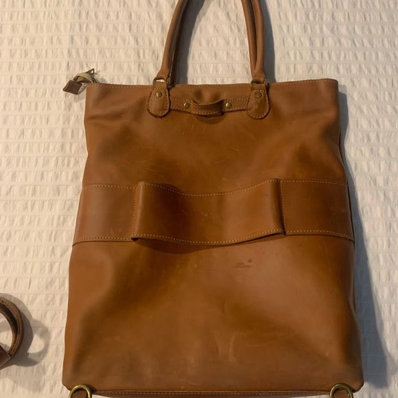Sseko Convertible Tote in Oiled Caramel - Picture 9 of 10